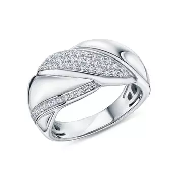 Серебряное кольцо с фианитами