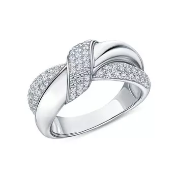 Серебряное кольцо с фианитами