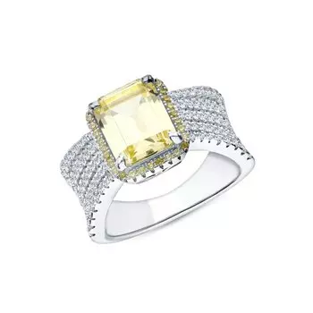 Серебряное кольцо с фианитами