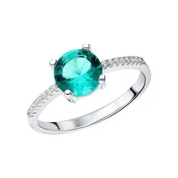 Серебряное кольцо с фианитами