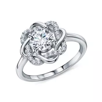 Серебряное кольцо с фианитами