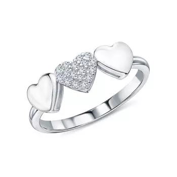 Серебряное кольцо с фианитами