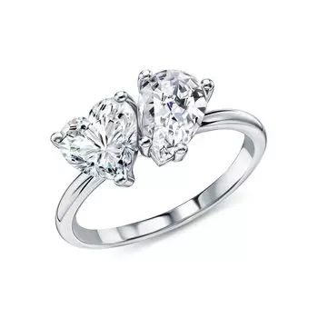 Серебряное кольцо с фианитами