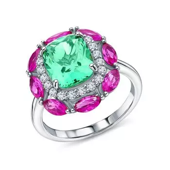 Серебряное кольцо с фианитами