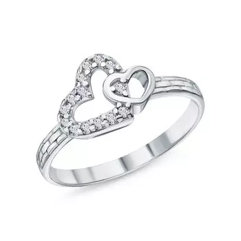 Серебряное кольцо с фианитами