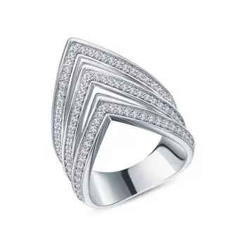 Серебряное кольцо с фианитами