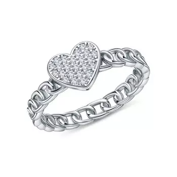 Серебряное кольцо с фианитами