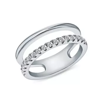 Серебряное кольцо с фианитами