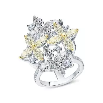 Серебряное кольцо с фианитами