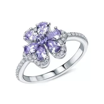 Серебряное кольцо с фианитами