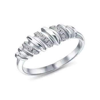 Серебряное кольцо с фианитами