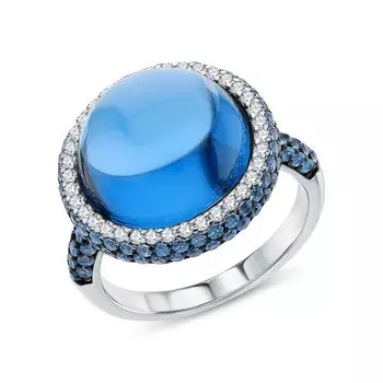 Серебряное кольцо с фианитами