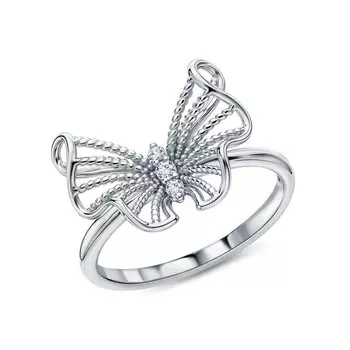 Серебряное кольцо с фианитами