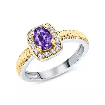 Серебряное кольцо с фианитами