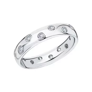 Серебряное кольцо с фианитами