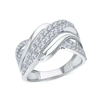 Серебряное кольцо с фианитами