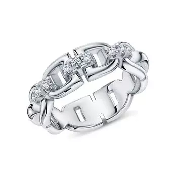 Серебряное кольцо с фианитами