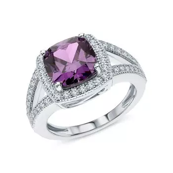 Серебряное кольцо с фианитами