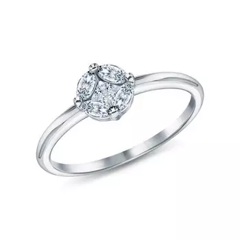 Серебряное кольцо с фианитами