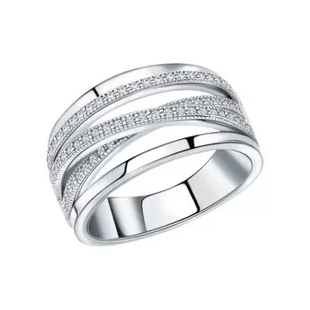 Серебряное кольцо с фианитами