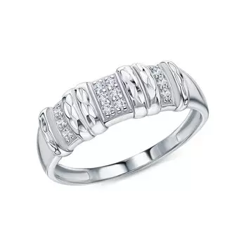 Серебряное кольцо с фианитами