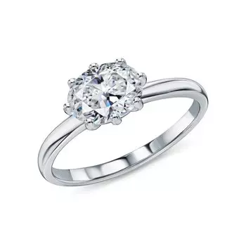 Серебряное кольцо с фианитами