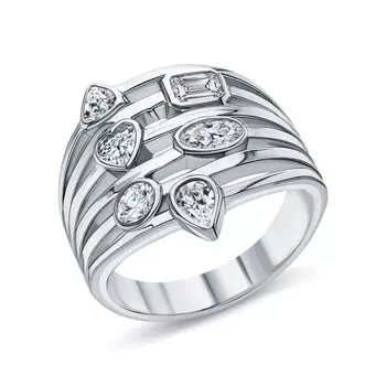 Серебряное кольцо с фианитами