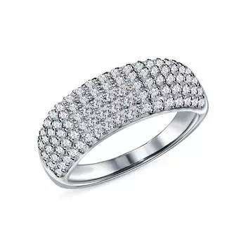 Серебряное кольцо с фианитами