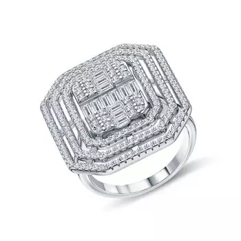Серебряное кольцо с фианитами