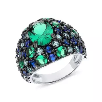 Серебряное кольцо с фианитами