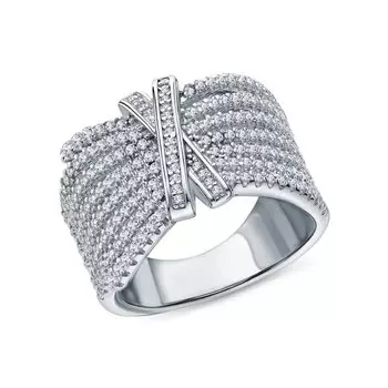Серебряное кольцо с фианитами