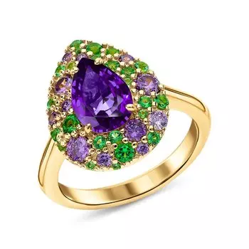 Серебряное кольцо с фианитами