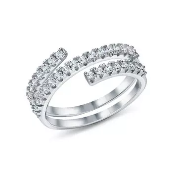 Серебряное кольцо с фианитами