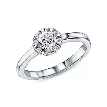 Серебряное кольцо с фианитами