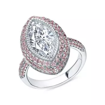 Серебряное кольцо с фианитами