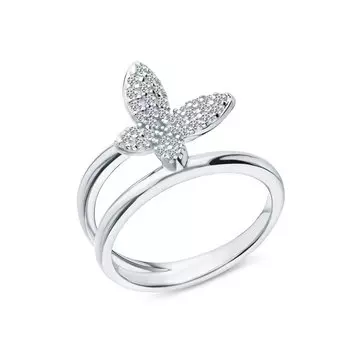 Серебряное кольцо с фианитами