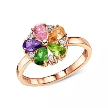 Серебряное кольцо с фианитами