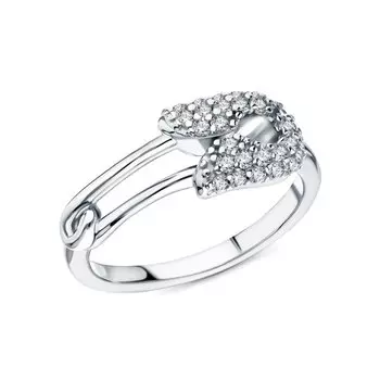 Серебряное кольцо с фианитами
