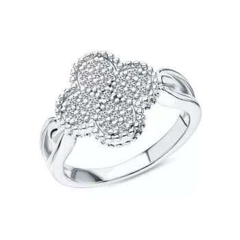 Серебряное кольцо с фианитами