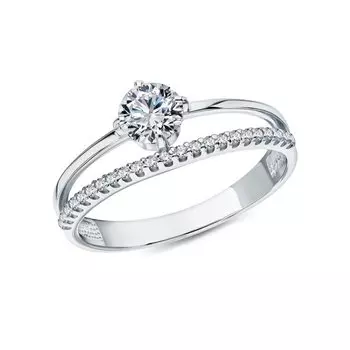 Серебряное кольцо с фианитами