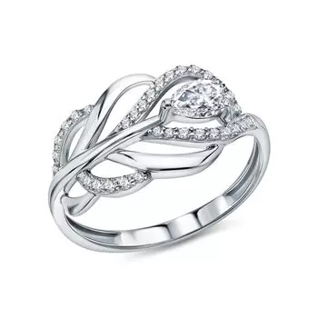 Серебряное кольцо с фианитами