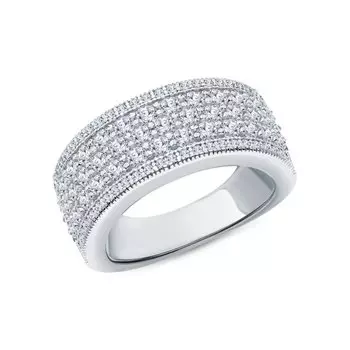 Серебряное кольцо с фианитами