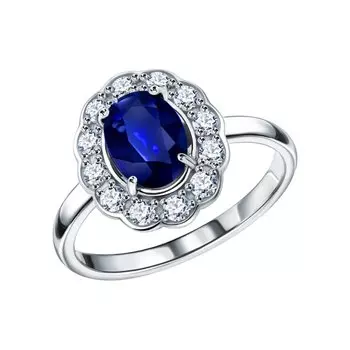 Серебряное кольцо с фианитами