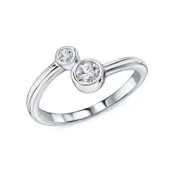 Серебряное кольцо с фианитами