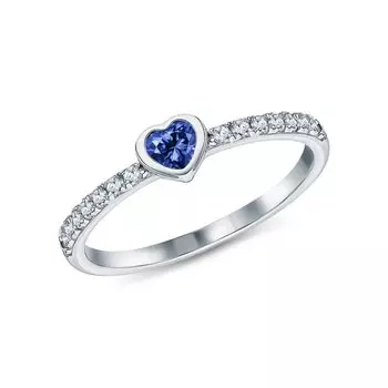 Серебряное кольцо с фианитами