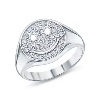 Серебряное кольцо с фианитами