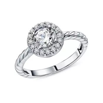 Серебряное кольцо с фианитами