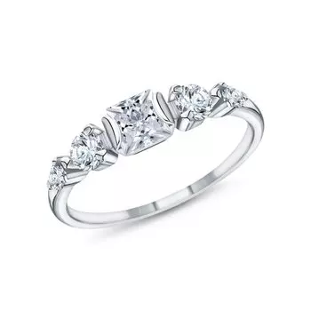 Серебряное кольцо с фианитами