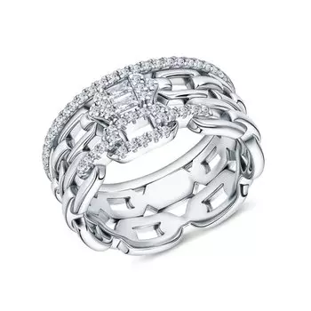 Серебряное кольцо с фианитами