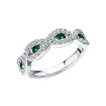 Серебряное кольцо с фианитами